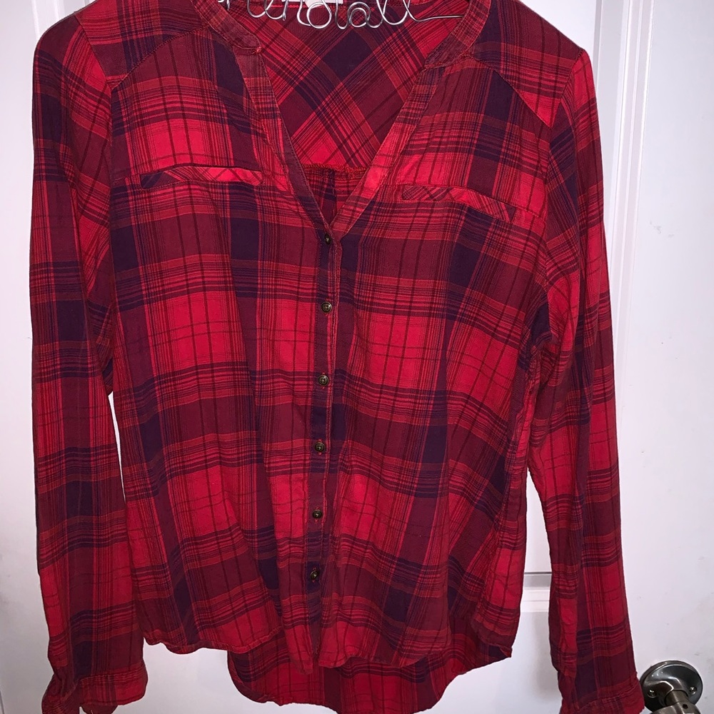 Red and Navy flannel